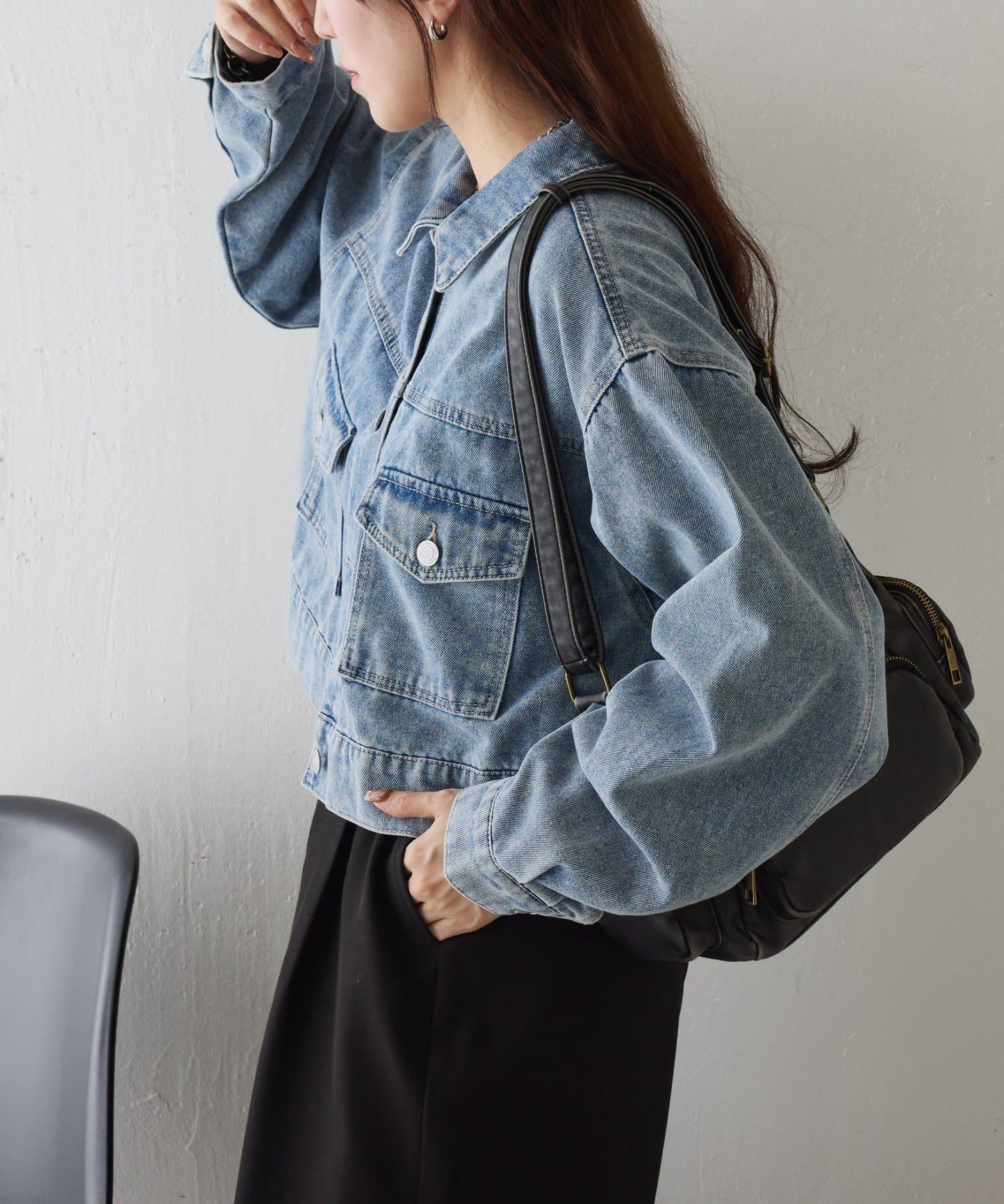 彩色牛仔短款牛仔夾克