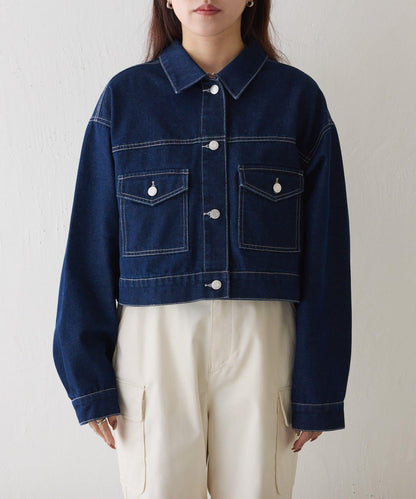 彩色牛仔短款牛仔夾克