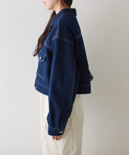 彩色牛仔短款牛仔夾克