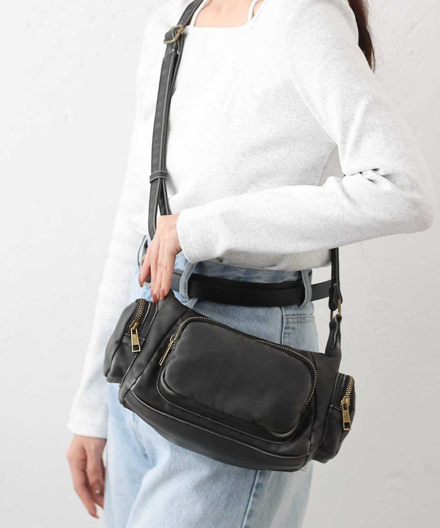 水洗做舊 單肩包