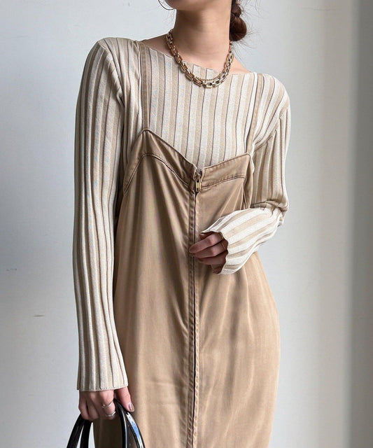 寬羅紋船領套頭上衣（網絡限定）