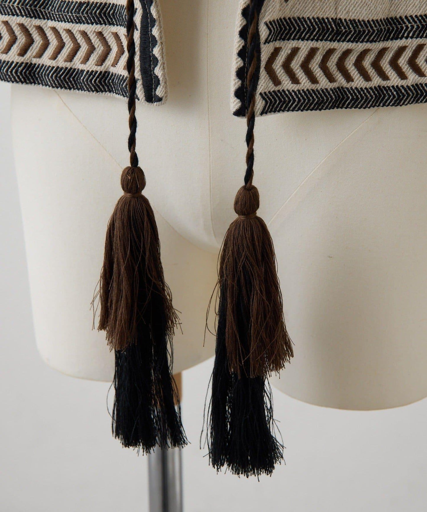 《ショート丈/綿麻素材》 花卉刺繡 棉麻質感 馬甲 SUM1 STYLE款