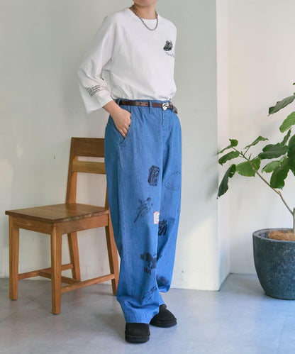 純棉 動物圖案 八分袖 Work of art Kendai×SUM1 STYLE 特別款 T恤