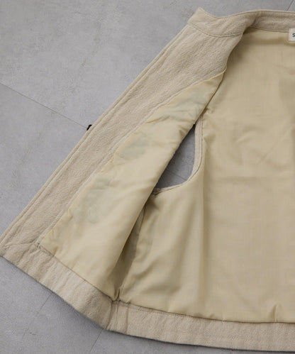 《ショート丈/綿麻素材》 花卉刺繡 棉麻質感 馬甲 SUM1 STYLE款