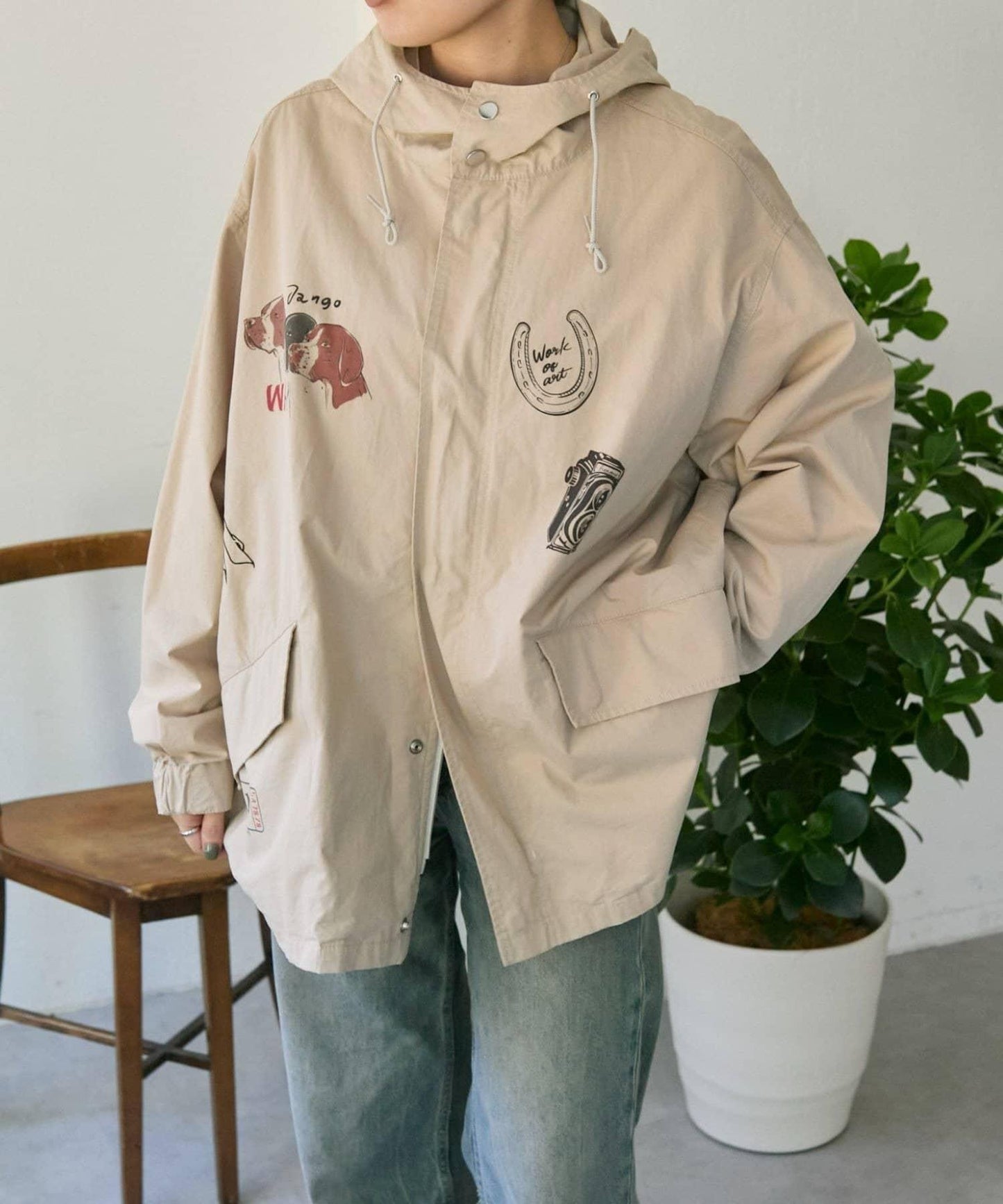 《アニマルデザイン》 Work of art Kendai×SUM1 STYLE 特別款 聯名設計 輕薄連帽外套