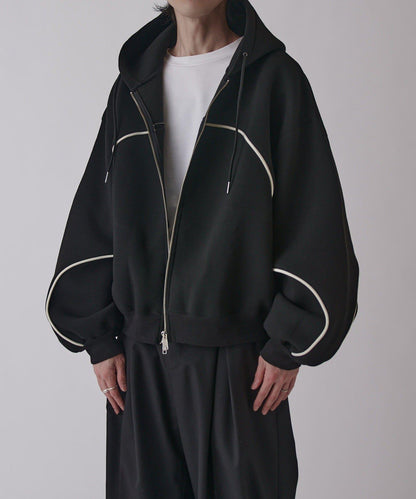 Neucon 立體滾邊拉鍊連帽衛衣