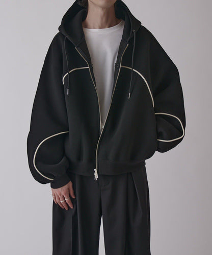 Neucon 立體滾邊拉鍊連帽衛衣