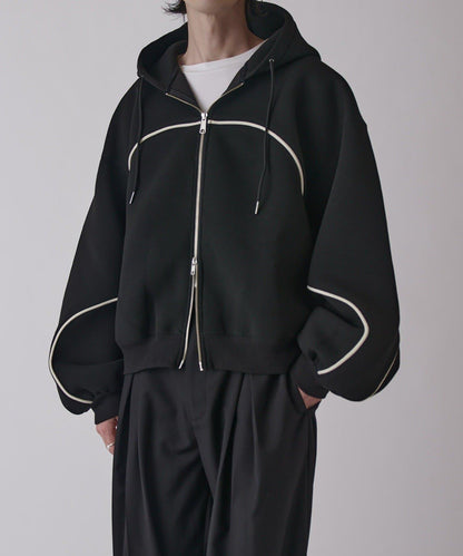 Neucon 立體滾邊拉鍊連帽衛衣