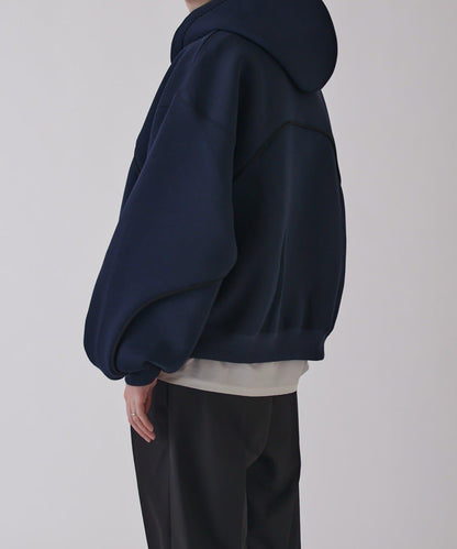 Neucon 立體滾邊拉鍊連帽衛衣