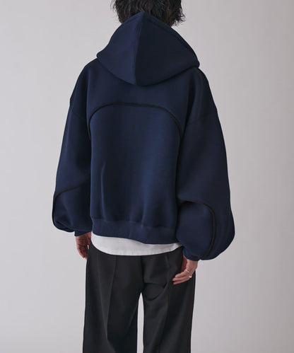 Neucon 立體滾邊拉鍊連帽衛衣