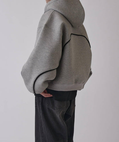 Neucon 立體滾邊拉鍊連帽衛衣