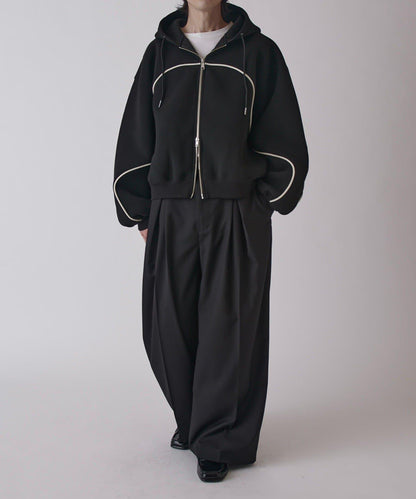 Neucon 立體滾邊拉鍊連帽衛衣