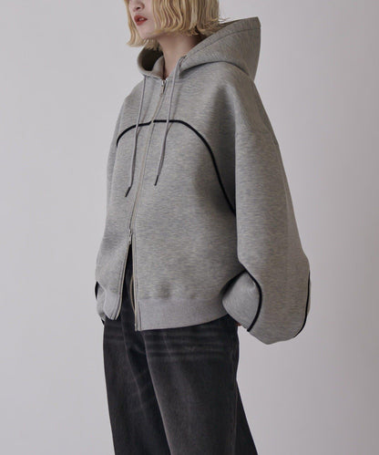 Neucon 立體滾邊拉鍊連帽衛衣