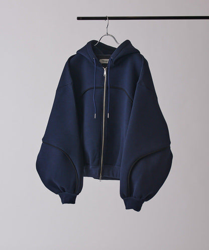 Neucon 立體滾邊拉鍊連帽衛衣