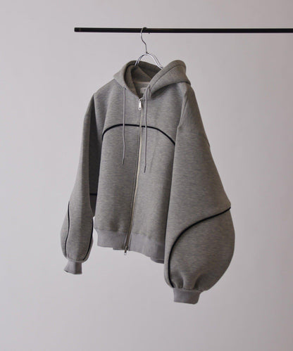 Neucon 立體滾邊拉鍊連帽衛衣