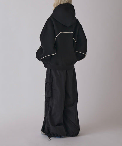 Neucon 立體滾邊拉鍊連帽衛衣