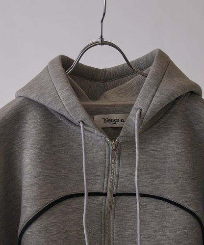 Neucon 立體滾邊拉鍊連帽衛衣
