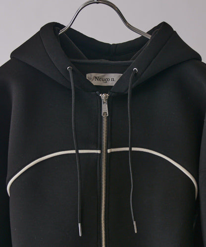 Neucon 立體滾邊拉鍊連帽衛衣