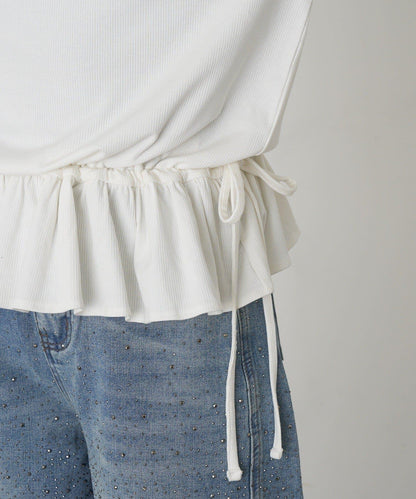 荷葉擺設計長袖T恤