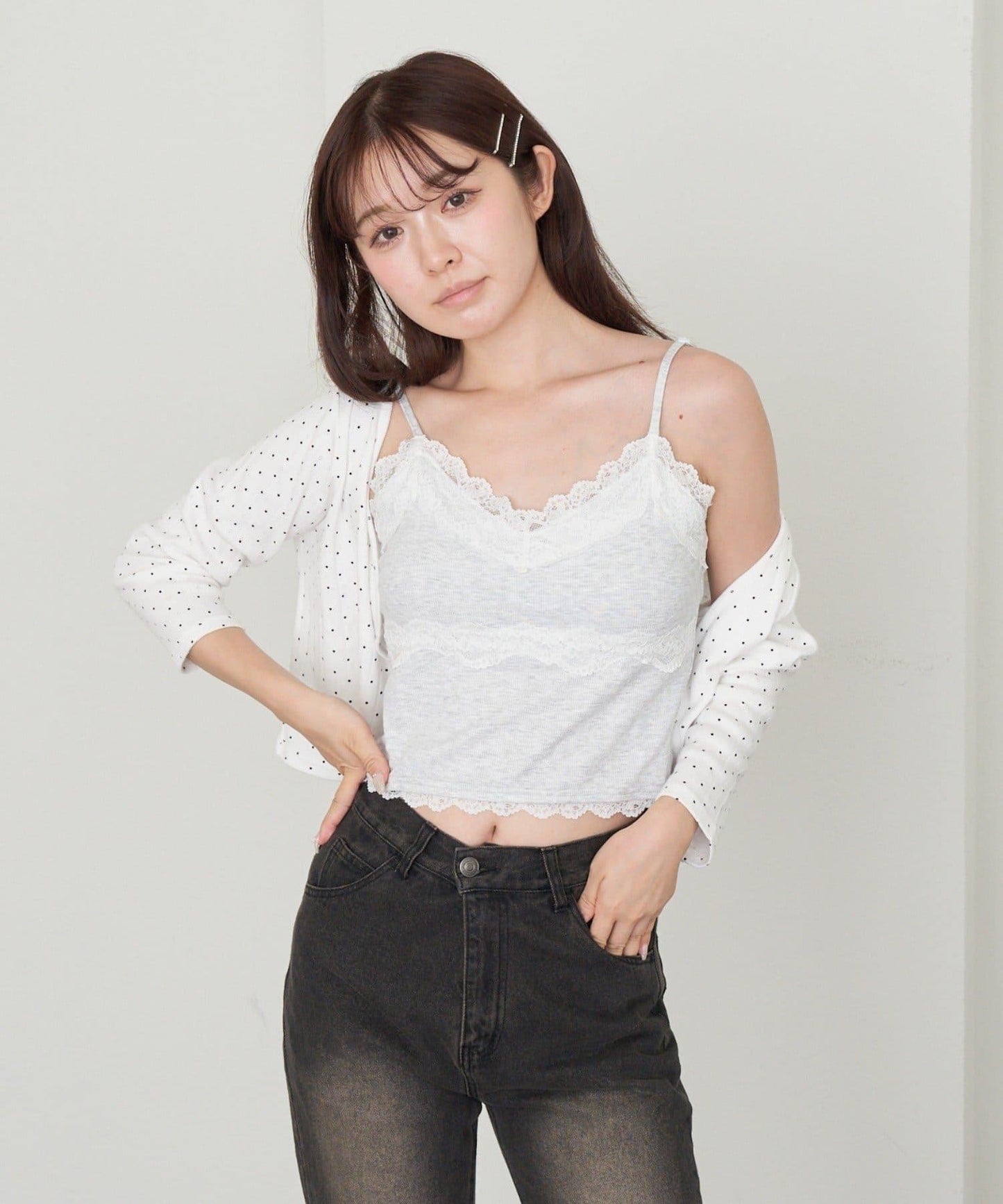 帶胸墊蕾絲吊帶背心