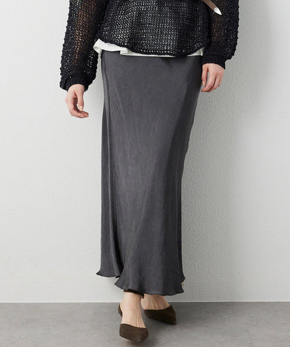 做舊染色長款半身裙