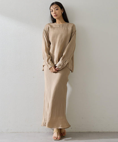 做舊染色長款半身裙