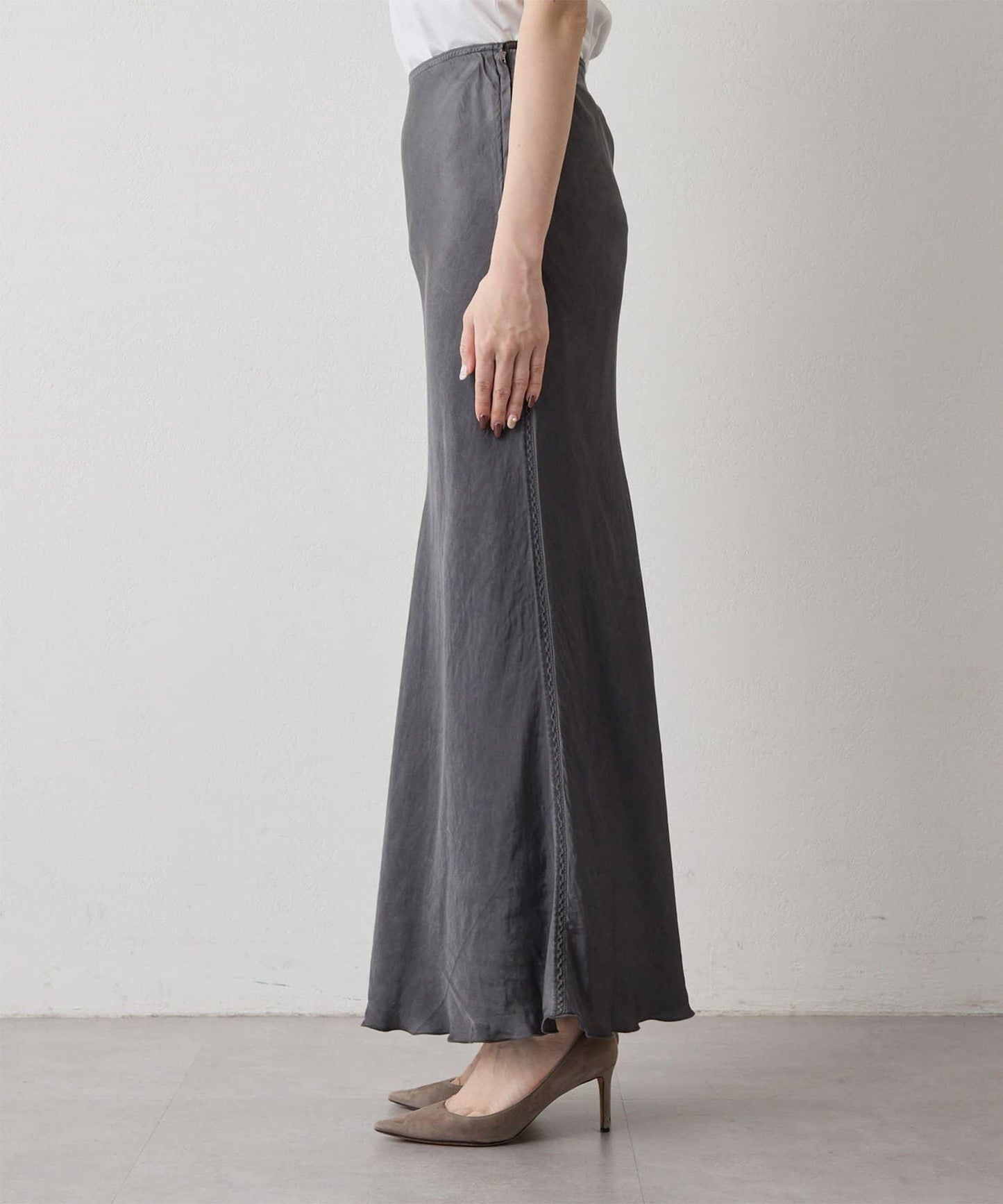 做舊染色長款半身裙