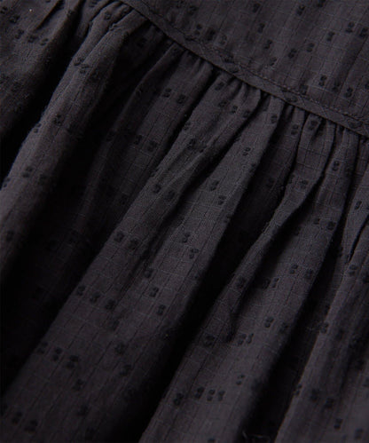 棉質褶皺拼接襯衫