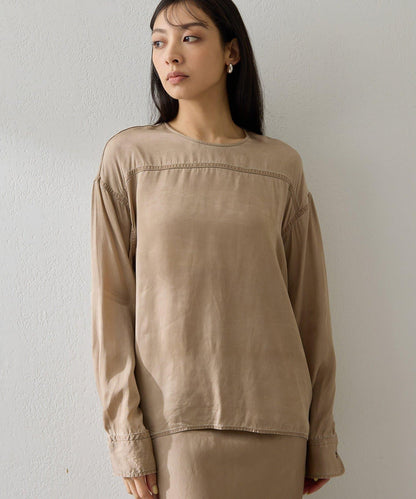 顏料染圓領上衣