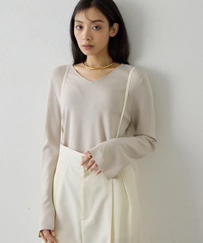 2way順滑彈力面料套頭上衣