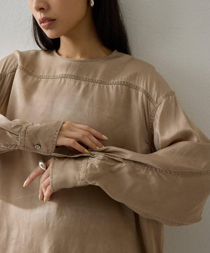 顏料染圓領上衣