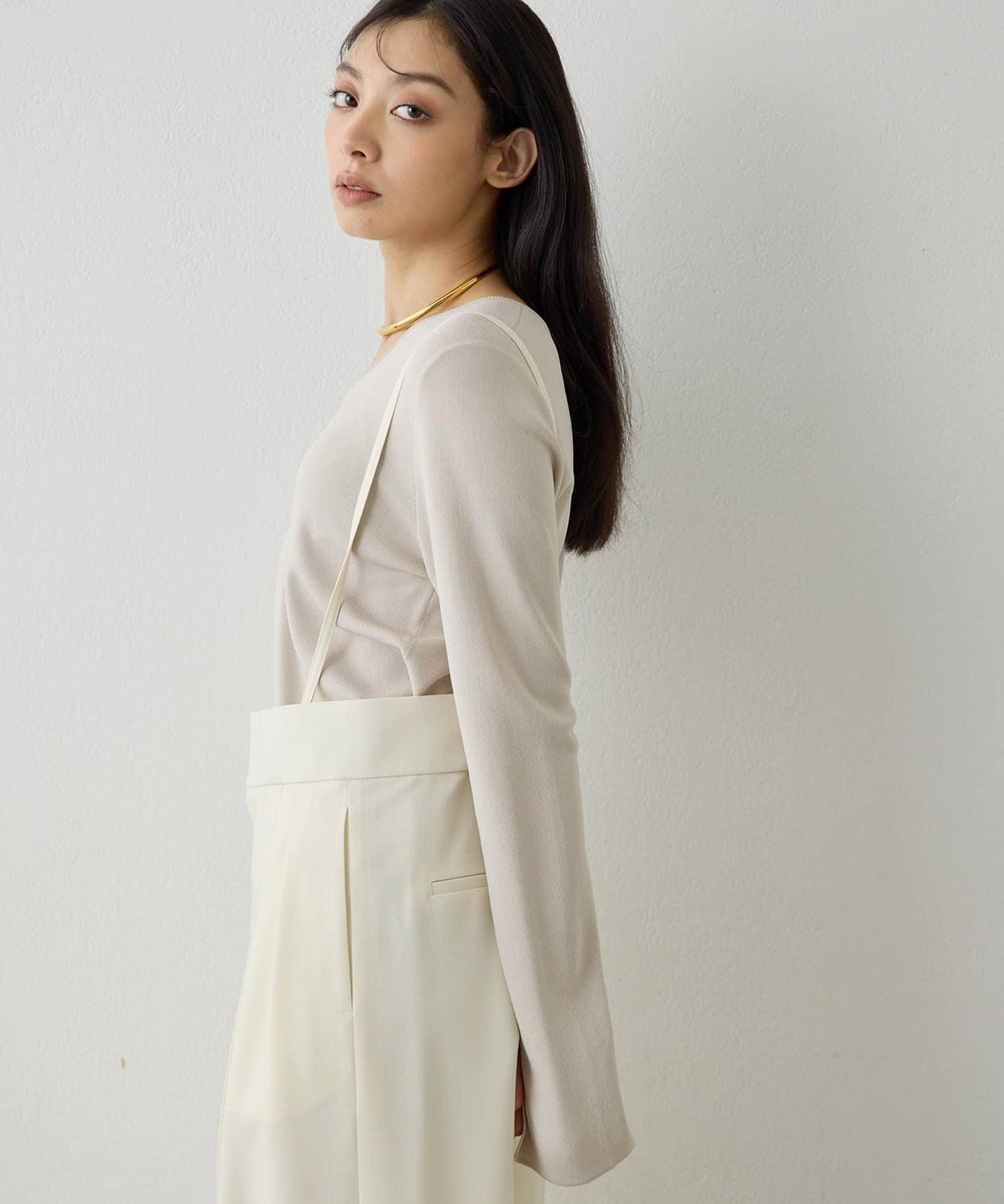 2way順滑彈力面料套頭上衣