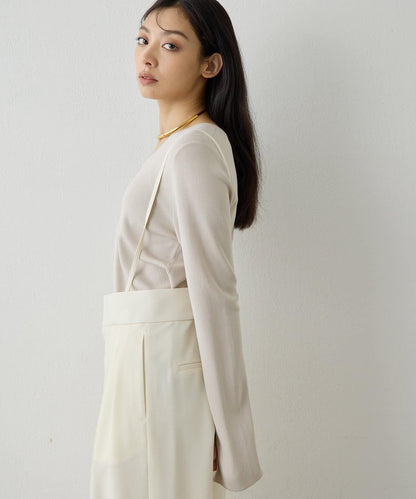 2way順滑彈力面料套頭上衣