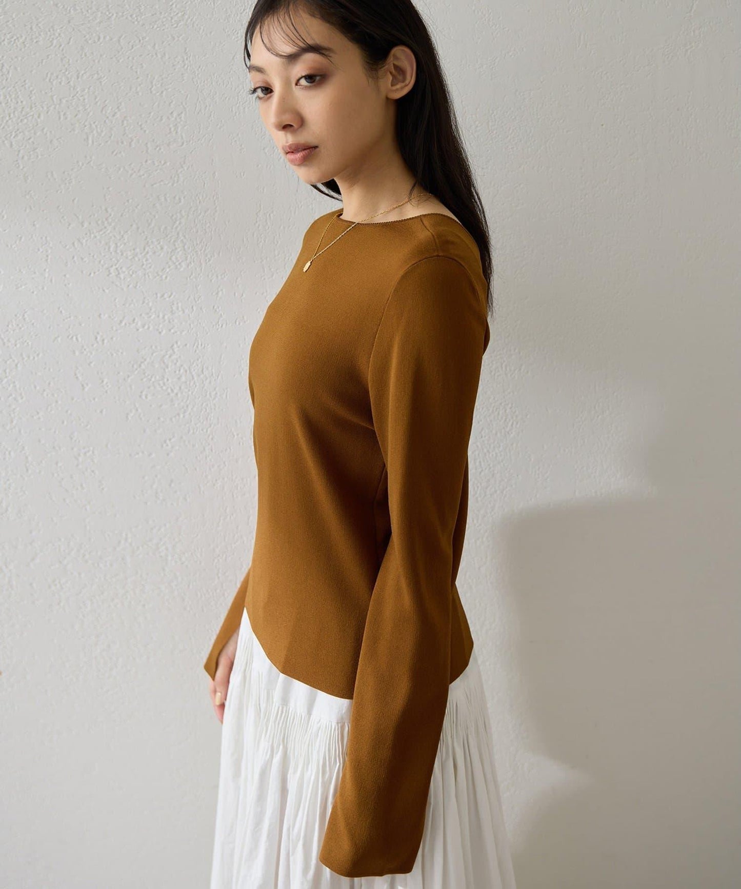 2way順滑彈力面料套頭上衣