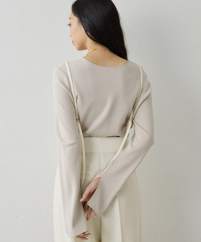 2way順滑彈力面料套頭上衣