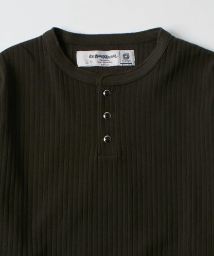 PEARL RIBBED HENLEY TOP 上衣