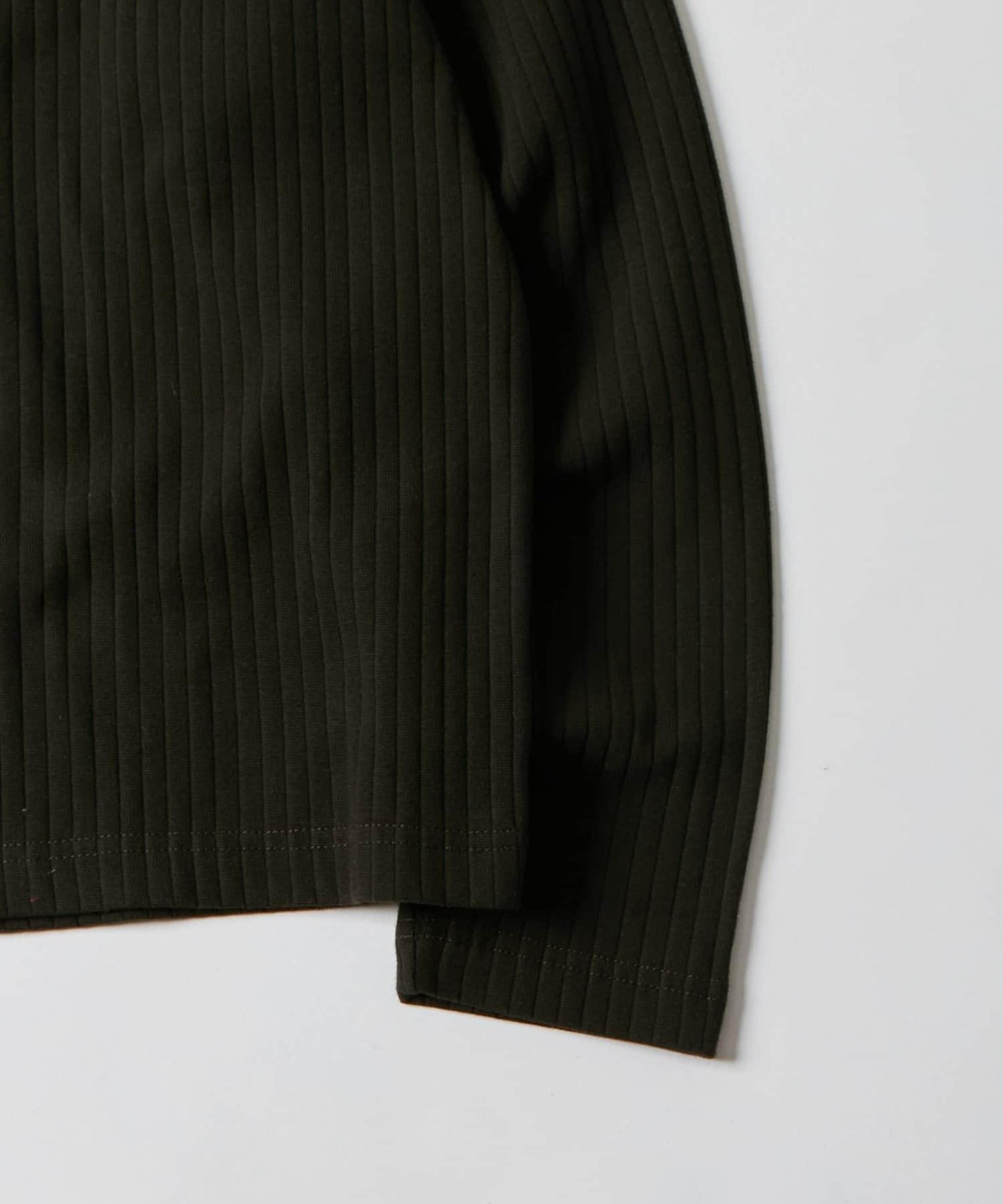 PEARL RIBBED HENLEY TOP 上衣