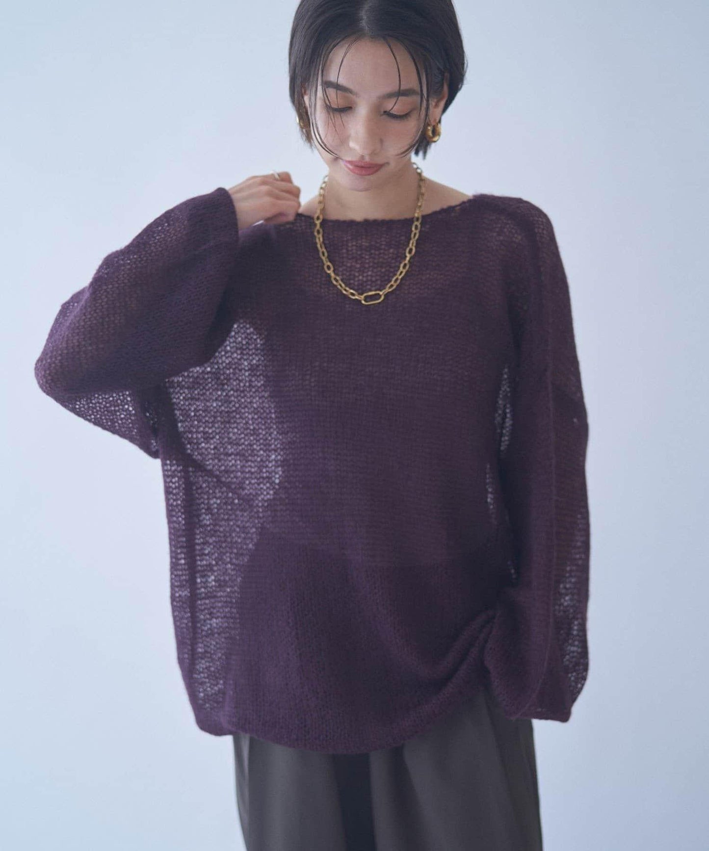 RMAF 低密度薄透針織套頭衫