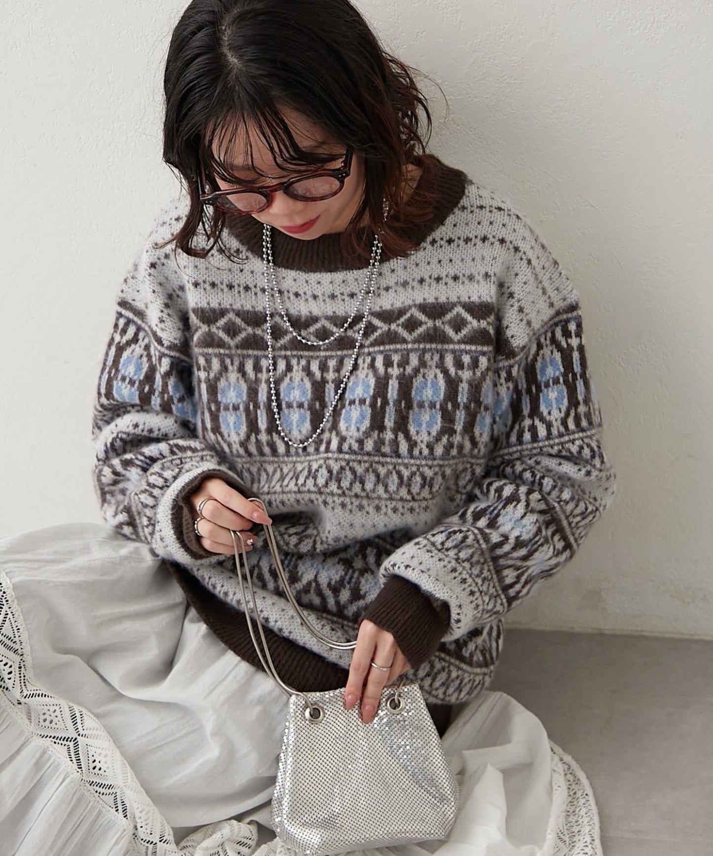 NUNIFE 超起毛提洛風針織上衣