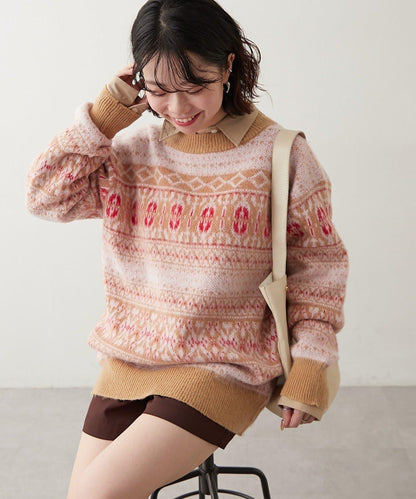 NUNIFE 超起毛提洛風針織上衣