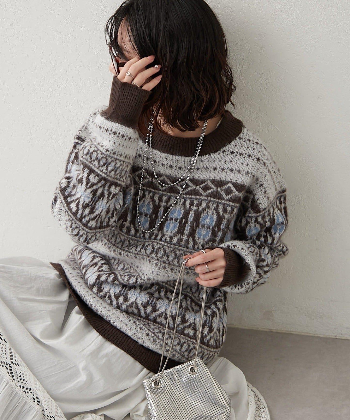 NUNIFE 超起毛提洛風針織上衣