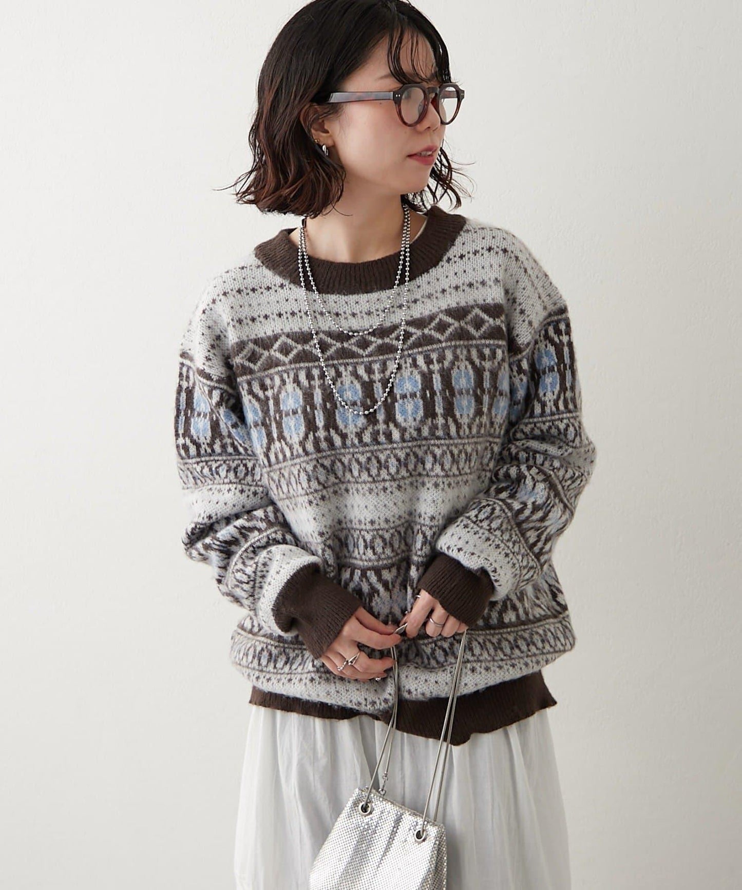 NUNIFE 超起毛提洛風針織上衣