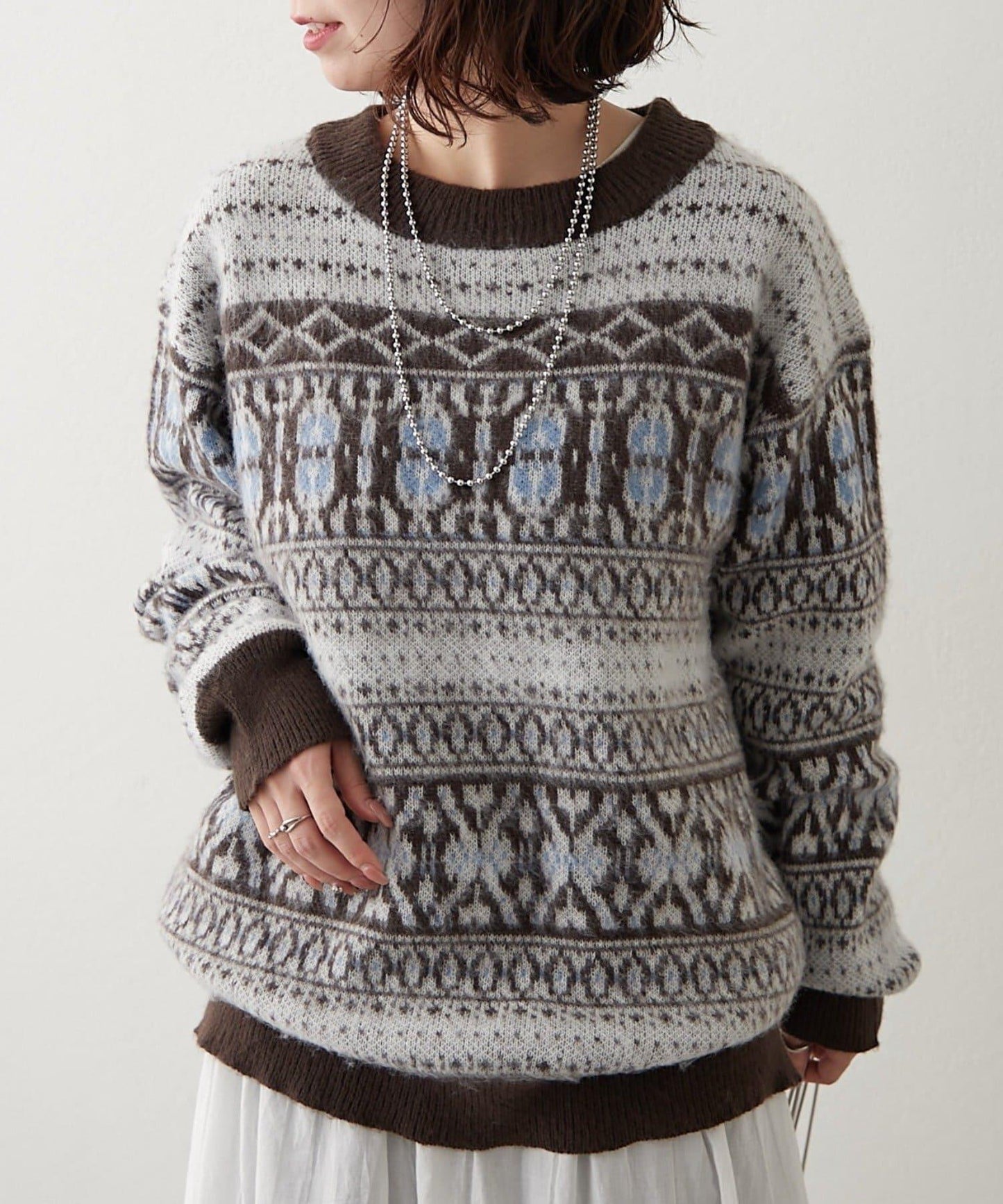 NUNIFE 超起毛提洛風針織上衣