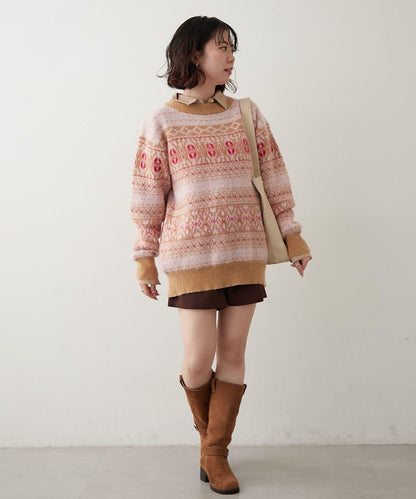 NUNIFE 超起毛提洛風針織上衣