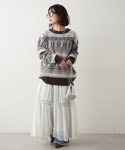 NUNIFE 超起毛提洛風針織上衣