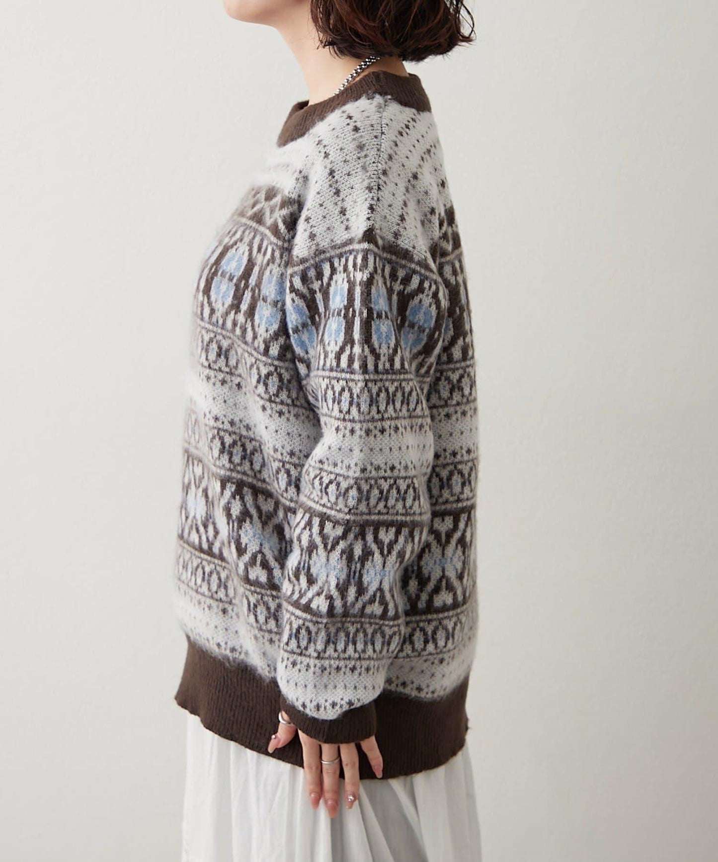 NUNIFE 超起毛提洛風針織上衣