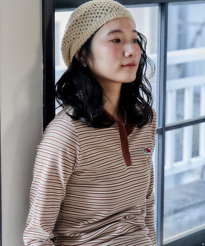 鏤空編織 針織 貝雷帽