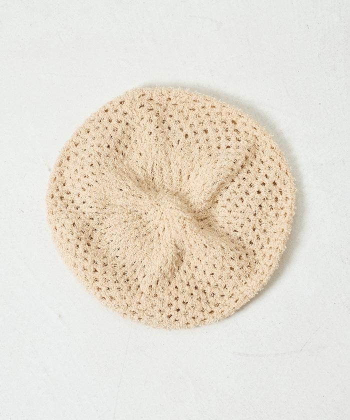 鏤空編織 針織 貝雷帽