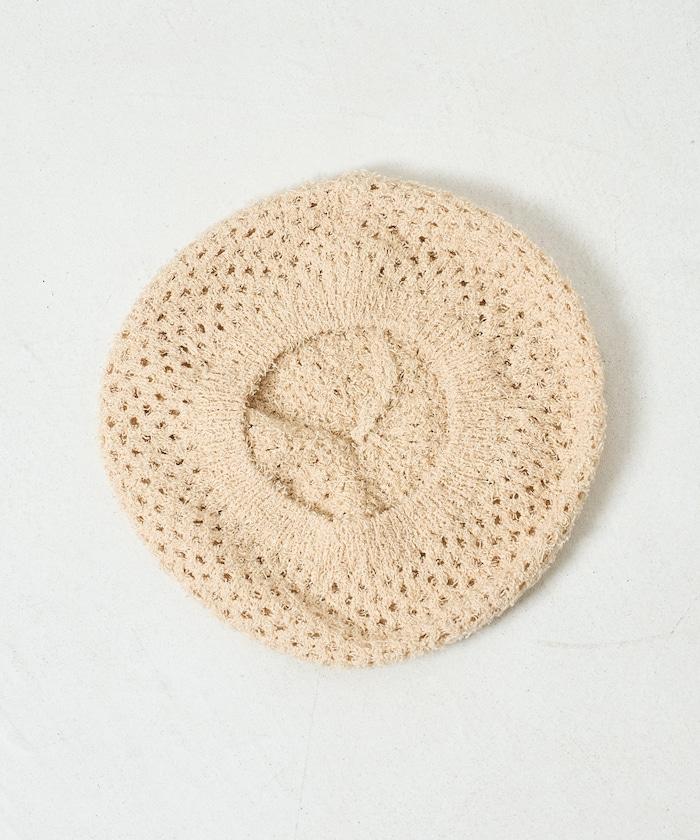 鏤空編織 針織 貝雷帽