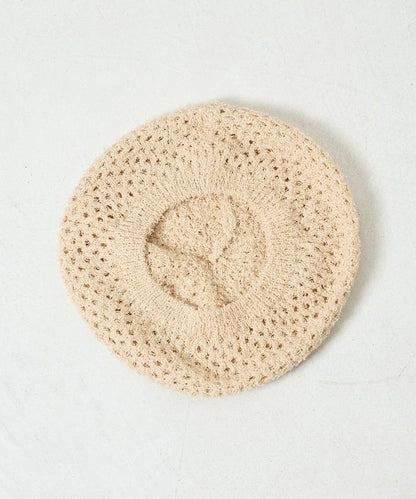 鏤空編織 針織 貝雷帽